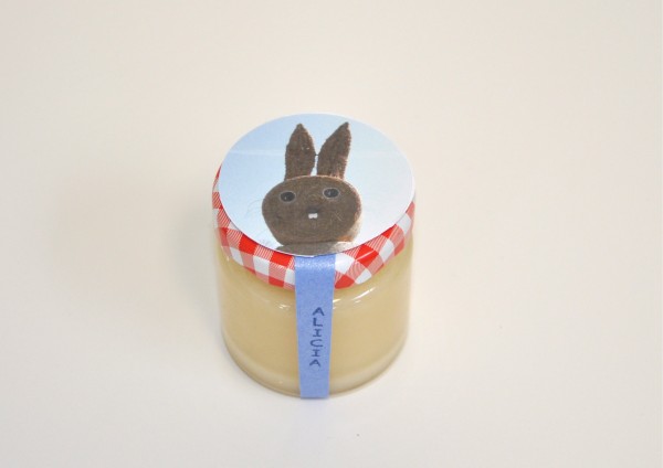 Hase zum Osterfest - Honig mit Wunschnamen - personalisiert - Gastgeschenk