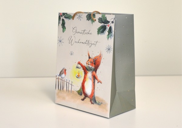 Eichhörnchen / Gemütliche Weihnachtszeit - Geschenktasche